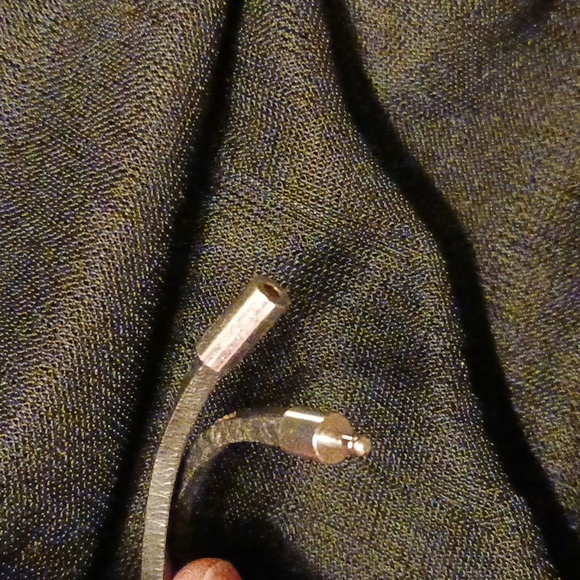 Leather necklace with light green & light brown weathered glass, Handmade - Picture 5 of 9